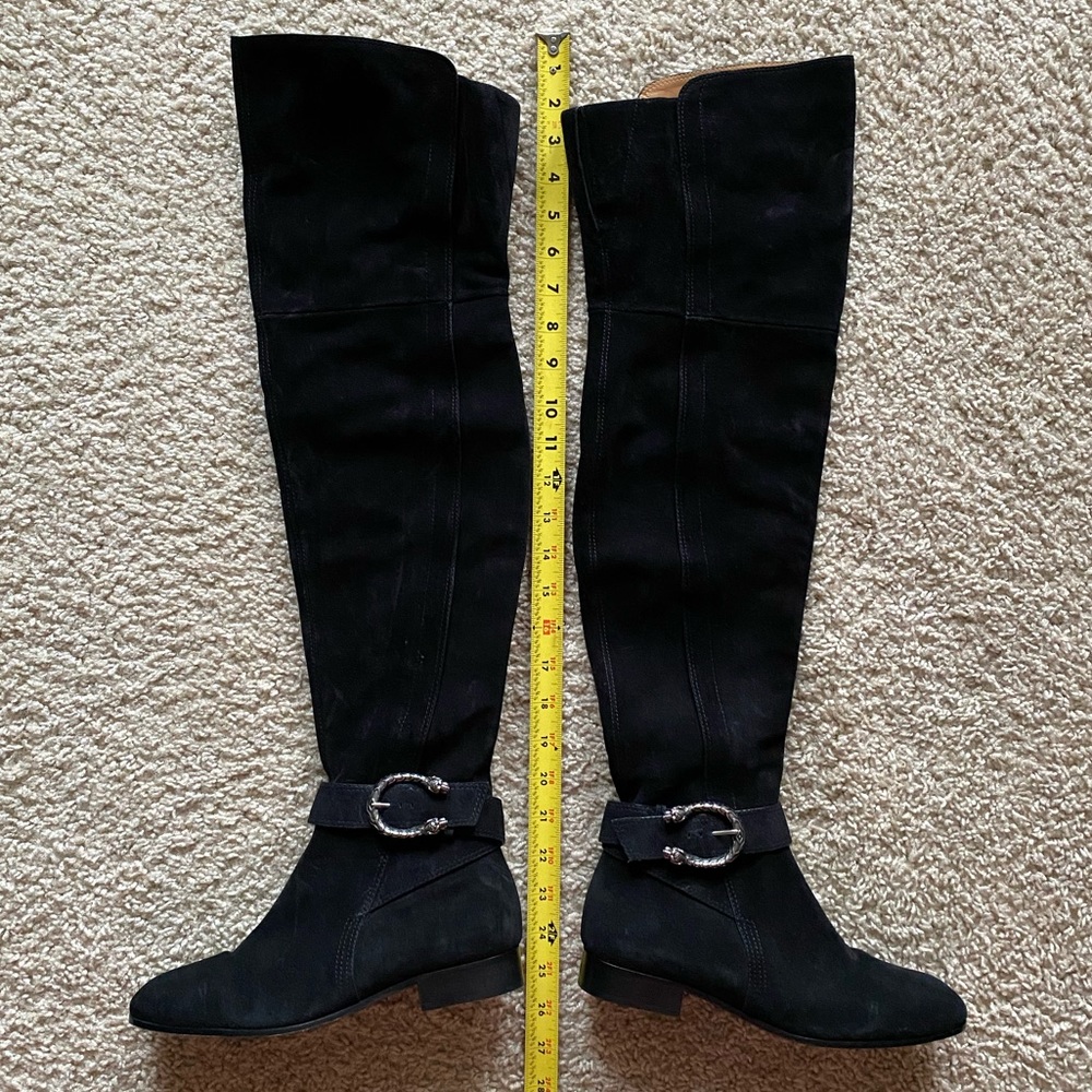 Gucci Dionysus Black Suede Over The Knee Boots Sz 36.5 - Picture 9 of 16